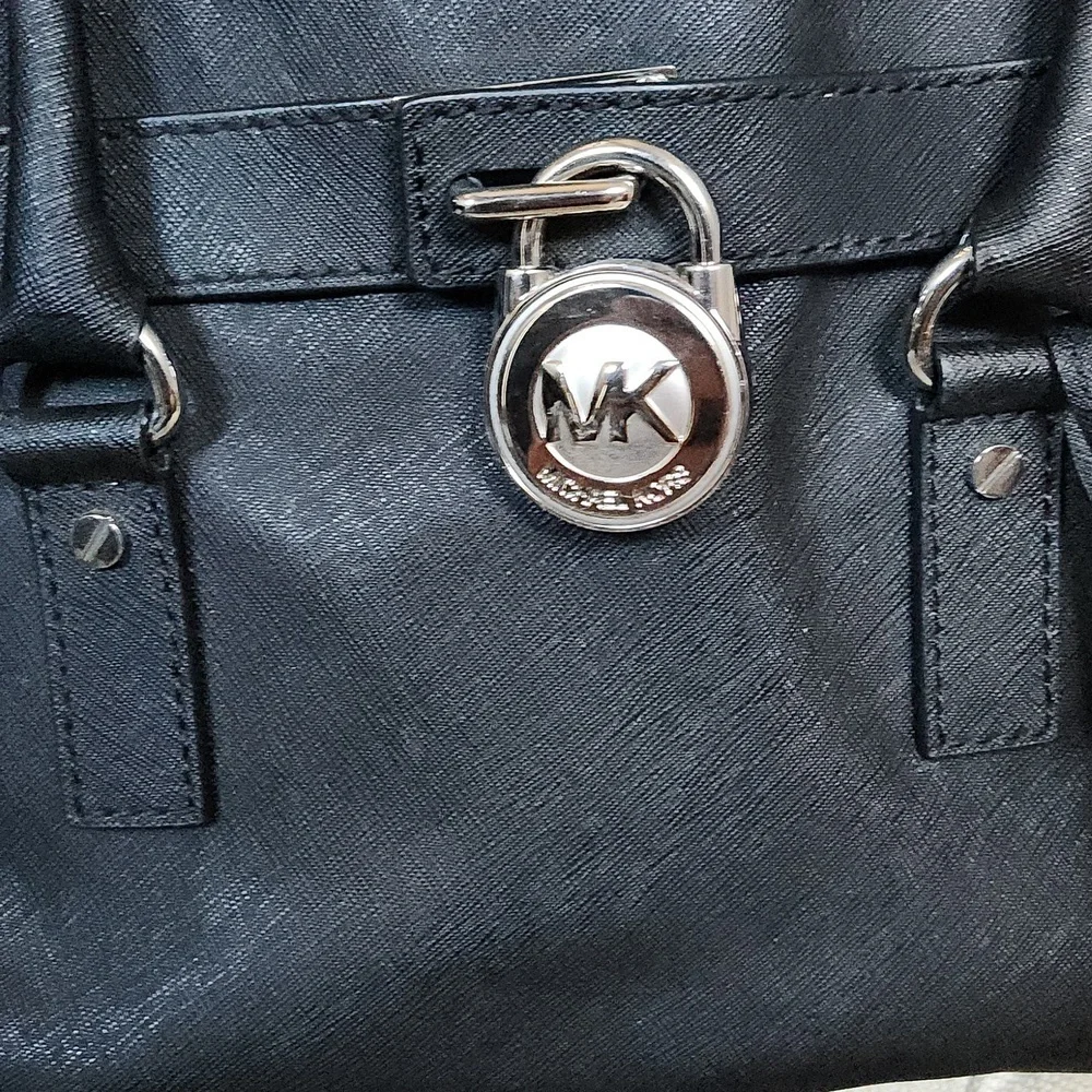 Michael Kors Locking Black Chain Tote